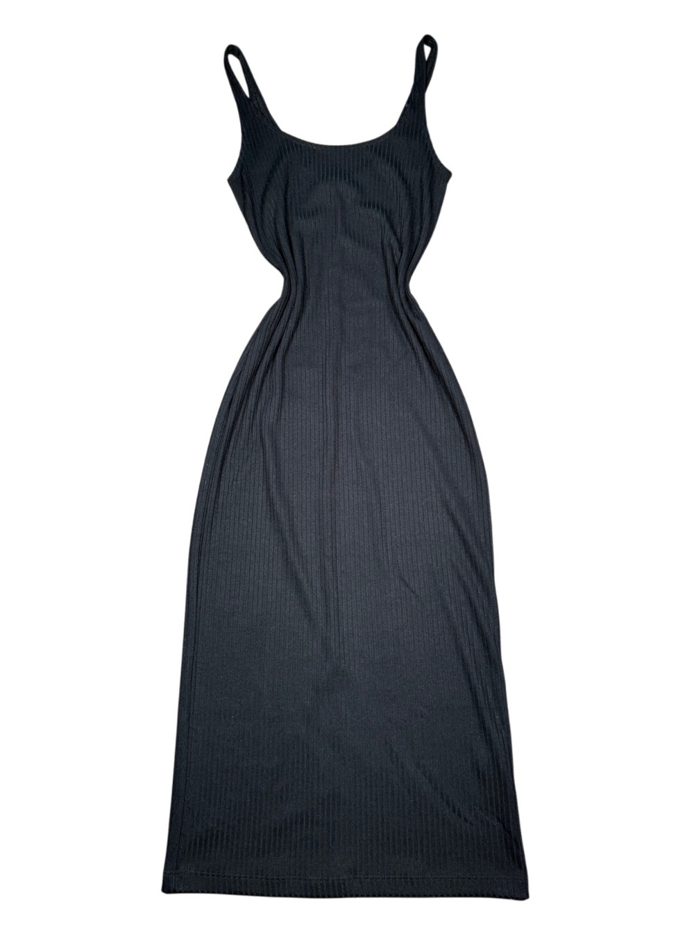 Urban Outfitters Black Ribbed Tank Maxi Dress